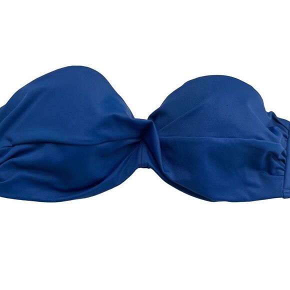 Victoria’s Secret 2 Piece Swimsuit Strapless Bikini Size M 34C Blue White Stripe - Picture 3 of 6